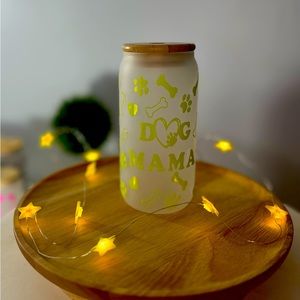 16 oz Libby frosted glass cup color changing temperature  cup